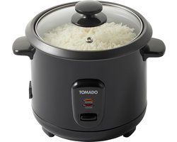 Tomado TRC1001B - Rijstkoker - Inhoud 1 liter - Warmhoudfunctie - 5 porties - Anti aanbaklaag - PFAS vrij - Rice cooker - Zwart