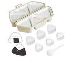 Triangular Onigiri Mould - 6-in-1 Sushi Rice Ball Maker with Spoons