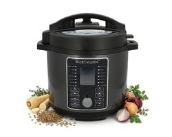 Wartmann Multicooker - SlowWartmann Multicooker - Slowcooker - Rijst Koker - Snelkookpan - Sous Vide - BPA en PFAS Vrij - 6 liter - RVS Binnenpan - Duurzaam - Energiezuinig - Vaatwasserbestendig - 16 in 1 - Veilig