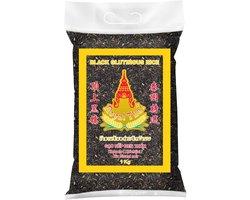 Zwarte Kleefrijst Glutineuze Rijst 1 kg - Pure Zwarte Rijst voor Dessert en Hoofdgerecht