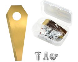 18 stuks reservemessen voor robotmaaier met schroeven, titanium reservemesjes, titanium mesjes, compatibel met Bosch Indego