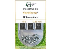 18 vervangbladen 0.45 mm voor robotmaaiers