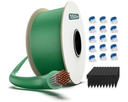 DIMICO - Perimeterdraad grasmaaier - Begrenzingskabel robotmaaier - Groen - Universeel - 150M - 450 pinnen + 15 connectoren