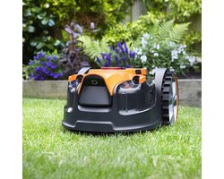 Draadloze Robot Grasmaaier voor Tuinen tot 150 m² met Obstakelvermijding, Zelfrijdend, Instelbare Maaibreedte 20-60 mm, Geluidsarm, Spot Cut Functie, Inclusief Verwisselbare Accu