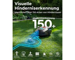 Draadloze Robotmaaier tot 800 m² met GPS & AI Camera, Zonder Begrenzingskabel, Automatisch Opladen, App-bediening, U-Vormig Maaipatroon, Obstakeldetectie (150+), Instelbare Maaihoogte 2–6 cm