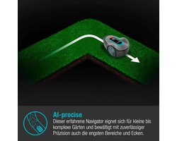 Indsutrialhome Gardena SILENO minimo 500 m: Intelligente Robotmaaier met Bluetooth App, Programmeerbaar, Compact & Stil, Voor Perfect Onderhouden Grasvelden, DE-versie