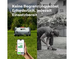 Intelligente Robotmaaier T600 Pro voor Tuinen tot 800 m² | RTK GPS & AI Obstakeldetectie | Automatisch & Handmatig Mappen | Multi-zone Maaien & Individuele Maatinstellingen | 3-6 cm Maaibreedte & 20° Hellingshoek | Compact, Lichtgewicht & Stil