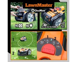 LAWNMASTER – VBRM16MAX – Robot tondeuse – 16 cm – 24V 8Ah