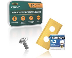 Premium Titanium Reservemessen voor Robotmaaiers - Set van 30