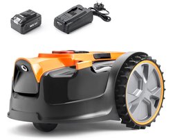 Robot Grasmaaier zonder Begrenzingsdraad voor Kleine Gazons tot 150 m² met Instelbare Maaihoogte