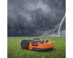 Robotgrasmaaier op Batterij - Zwart, Oranje