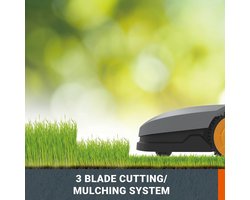 Robotmaaier 400 m² – Automatische Robot Grasmaaier met Mulchsysteem, Veiligheidssensoren & Ultra Stil – Begrenzingsdraad – 18V (20V Max) – Compact & Energiezuinig