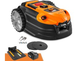 Robotmaaier – Automatische Grasmaaier – Tuinmaaier – Robotgrasmaaier – Maairobot – Zonder Begrenzingskabel – Geschikt Tot 800 m² – Optische Navigatie & Automatisch Opladen