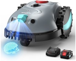 Robotmaaier – Grasmaaier – Automatische Maaier – Tuinmaaier – Robot Grasmaaier – Zonder Begrenzingsdraad – Vision Navigatie Met Camera – Obstakeldetectie Tot 150 m² – 4Ah Accu