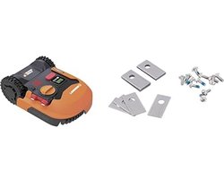 Robotmaaier met App-functie en Accu voor Gazons tot 500 m² - Vervangingsmessen en Accessoires Set van 12