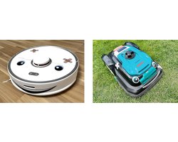 SnelShoppen - 2 x Decoratieve Stickers voor Robotstofzuiger en Robotmaaier - Gezichtsset met Ogen en Mond - Creatieve Accessoires voor Keuken en Tuin