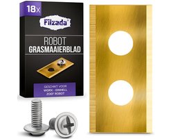 Ultrascherpe vervangende titanium messen voor robotmaaiers - 18x set incl. 45 schroeven