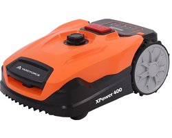 Yard Force XPower 400 Robotmaaier – 400 m² – Bluetooth & App Besturing – 20V Li-Ion Accu – 40% Helling – Regensensor – Zwart/Oranje – Slimme Robotgrasmaaier