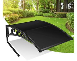Zwarte Beschermgarage voor Robotmaaier - Carport met Duurzaam PC Dak en Weerbestendige Eigenschappen