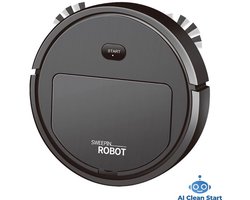 Ai Clean Start Robotstofzuiger - Robotstofzuiger met Dweilfunctie - Robot Stofzuiger - Dweilrobot - Zwart