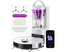 Aurixi® Robotstofzuiger met laadstation - Robotstofzuiger - Robotstofzuiger huisdieren - Wit - 35cm x 35cm x 10cm