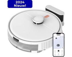 Avalect CleanSmart - Robotstofzuiger met dweilfunctie - Met laadstation - dweilrobot - Ideaal voor huisdieren - Lidar Laser - val & object detectie - Vloerdetectie - Met App - Wit