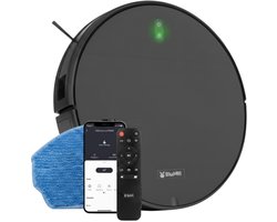 BluMill Hybrid Robotstofzuiger met dweilfunctie - Intelligente reinigingspatronen - Ideaal voor harde vloeren en tapijt - Ideaal voor huisdierhaar - Incl. Dweilpad - met Afstandsbediening en App