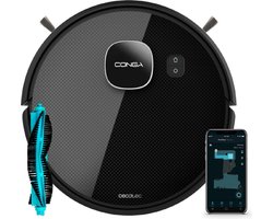 Cecotec Conga Eternal MAX Vital Robotstofzuiger en vloerwisser, 3000 Pa, 110 minuten looptijd, multifunctionele borstel, 10 prog