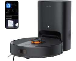 Chesto T2 Pro 3-in-1 Robotstofzuiger met Dweilfunctie – 5000 Pa - Geschikt voor Dierenharen - LDS navigatie - App-besturing - Inclusief Zelflegend Station