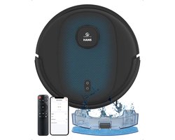 CleanWise Hans – Robotstofzuiger met dweilfunctie & oplaadstation – LiDAR navigatie, 7000 Pa zuigkracht, tot 180 m², app- en spraakbediening, geschikt voor huisdieren, harde vloeren & tapijt
