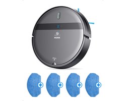 CleanWise Henk + 4 Dweil Doeken - Robotstofzuiger met dweilfunctie - Dweilrobot - Laadstation - Geschikt voor Huisdieren