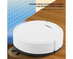 Compacte witte Robot stofzuiger van THEROB.