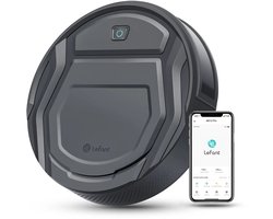 CYRO - Robotstofzuiger - Robot Stofzuiger - Robotstofzuigers - Automatisch opladen - via Wi-fi/app/Alexa - 120min looptijd - Zwart