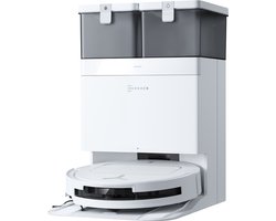 ECOVACS - DEEBOT T50 Omni - Stofzuig en dweilrobot (Wit) - 12.800 Pa zzuigkracht- Zelfreinigende Robotstofzuiger met Warmwater – Dweilsysteem - Automatisch Leegstation - Geschikt voor dierenharen