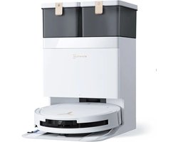 ECOVACS DEEBOT T50 PRO OMNI Gen3 Robotstofzuiger met Dweilfunctie - 25.000Pa - 8.1 cm Ultradun - ZeroTangle 3.0 - TruEdge 2.0 Randreiniging - AIVI 3D 3.0 Obstakelvermijding - 75°C Heetwater-Wit