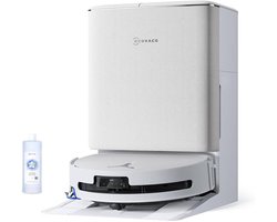 ECOVACS DEEBOT T90 OMNI – Robotstofzuiger – OZMO Roller dweil – 30.000 Pa –ZeroTangle 4.0 Anti-tangle –AIVI 3D obstakelvermijding–Zelfreinigend– Voor harde vloeren & tapijt–Wit–T80 Upgrade