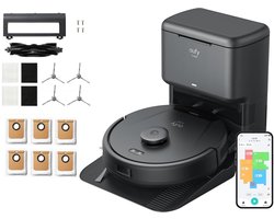 eufy Clean L60 Robot Vacuum Cleaner met Self-Empty Station en Vervangingssets , Ultra Strong 5,000Pa Suction, iPath Laser Navigation, For Deep Floor Cleaning, Ideal for Hair, Hard Floors