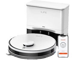 Fubzz Robotstofzuiger En Dweil In Één - 5000Pa Zuigkracht - Zelflegende Basis 60 Dagen - 180 Min Werktijd - App En Afstandsbediening - Wit