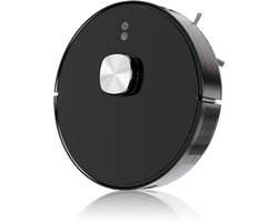 Gloovon® Robotstofzuiger met Dweilfunctie - 3700 PA Zuigkracht - LDS Lidar Navigatie - Anti-klit Borstel - App met No-Go Zones - Zwart
