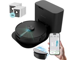 Heevey Robotstofzuiger met dweilfunctie - Automatisch leegstation - Vacuum cleaner - Dweilrobot - Huisdieren - 7000PA zuigkracht - LDS lasernavigatie - Dweilrobot - 2 extra stofzuigerzakken - Met app