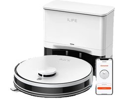 iLife A30 Pro Robotstofzuiger met Dweilfunctie – 5000Pa Kracht, Zelflegend Station, 60 Dagen Opslag, App Bediening & 180 Min Looptijd