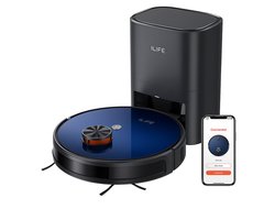 ILife T10S Robotstofzuiger - Met dweilfunctie - 60 Dagen handsfree schoonmaken - Stofzuigen en dweilen tegelijk - 150 min werktijd - Robotstofzuiger met dweilfunctie