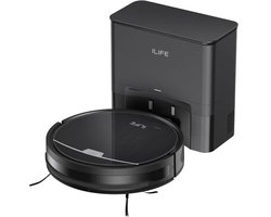 Ilife V9 Pro Robotstofzuiger – Krachtige 3000Pa zuigkracht – Zwart – Slimme App-bediening – Autonoom schoonmaken – Tot 60 dagen zelfstandig – Met dweilfunctie – Inclusief laadstation & leegstation – Geavanceerde robotdweil