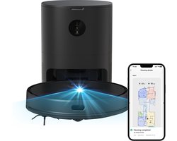 Imou RV1 Pro Max - Robotstofzuiger Met Laadstation En Dweilfunctie - Razendsnelle Inkaartbrenging Door LIDAR sensor - Opslag Plattegrond Van 3 Verdiepingen - Automatische Lediging - 6000 Pa zuigkracht - 180 Minuten Aaneengesloten Reinigen