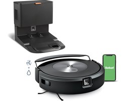 iRobot Roomba Combo j7+ (C7558) Robotstofzuiger met Dweilfunctie – Automatisch leegstation - Slimme Objectdetectie & Vermijding – Dual Cleaning Technologie – Compatibel met Alexa & Google Assistant – Precisienavigatie met Intelligente Kaartweergave