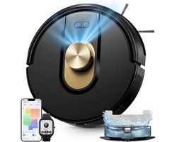 Krachtige Robotstofzuiger met 8000 Pa, Mapping en Dweilfunctie voor Haren en Tapijt