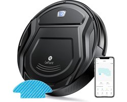 Lefant - Robotstofzuiger Met Dweilfunctie - Robotstofzuiger Met Laadstation - Alexa Stem Besturing - Robotstofzuiger Huisdieren - Stille Schoonmaak - 6 Schoonmaak Standen