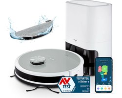 MEDION X21 SW - Robotstofzuiger met afvoerstation - Lasernavigatie - Vermogen 3000 Pa