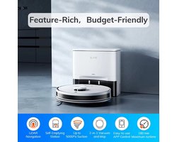 Multisupply Robotstofzuiger met Dweilfunctie -Afstandsbediening – Sterke Zuigkracht, App Bediening, Nat & Droog Reinigen, Automatische Routeplanning