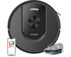 MYBOT X10 - Robotstofzuiger Met Dweilfunctie - 6000PA Zuigkracht - Ideaal voor Huisdierharen – Laadstation – LiDAR Navigatie